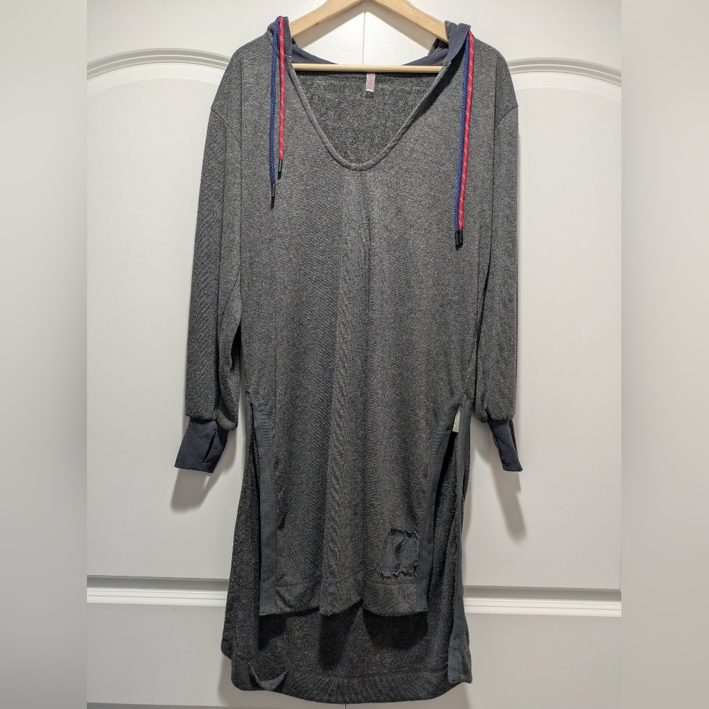 Free People FP Movement Feel Good Layer Longline Hoodie Sweater Dress Tunic XS